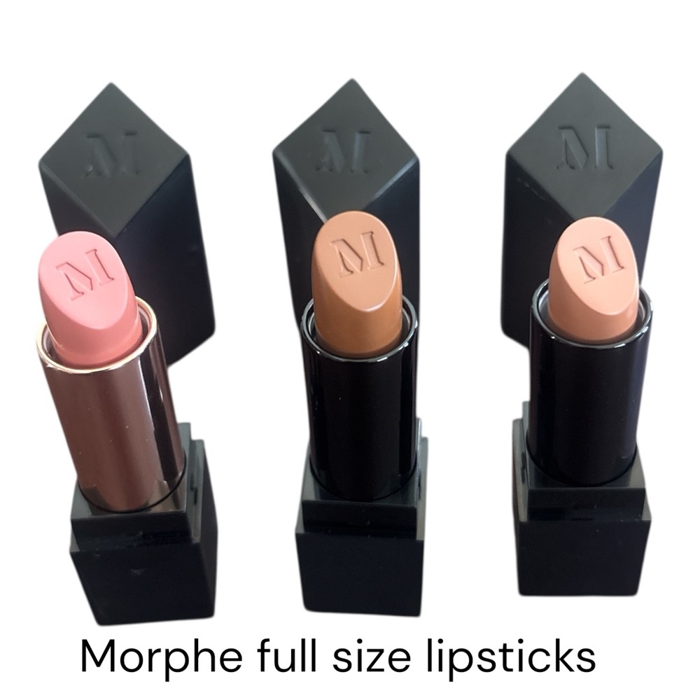 Morphe Lipstick Trio - Soft Pink, Warm Brown, Neutral Tan